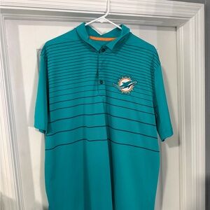 Nike Dri-Fit Men’s Miami Dolphins NFL Teal Polo Shirt with Logo